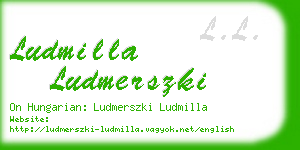 ludmilla ludmerszki business card